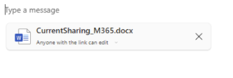 A Microsoft notification show a document attachment within Microsoft Teams, the document display 