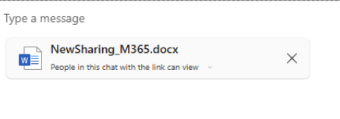 A Microsoft notification show a document attachment within Microsoft Teams, the document display 
